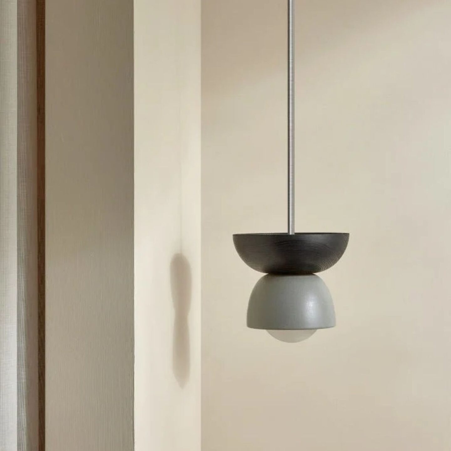 Terra 00 Pendant Light - Solid Rod Fog, Blackened Ash, Brushed Nickel